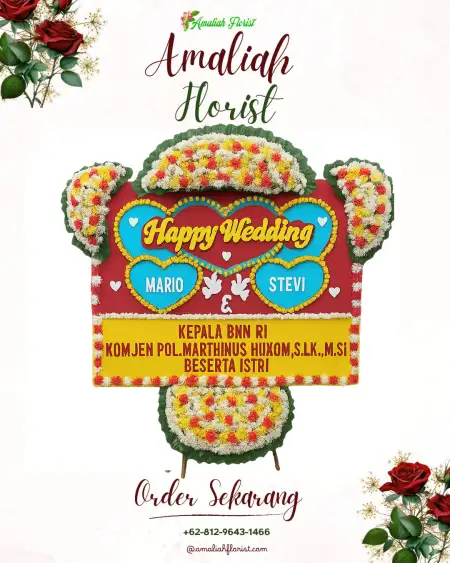 Papan Bunga Pernikahan Buru Selatan